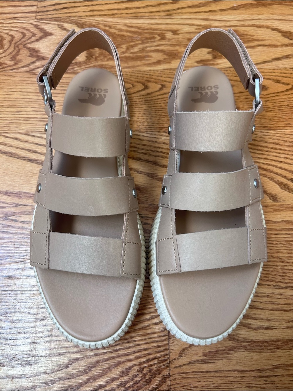 Sorel ONA AVE™ Slingback Flat Sandal Honest Beige Bleached Ceramic